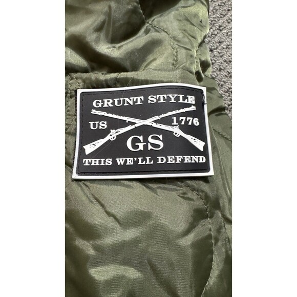 Grunt Style Woobie Pullover Hoodie Green Quilted Lined Kangaroo Pocket Men's M - Picture 7 of 8